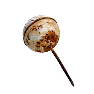 Vintage Golf Tee Marker Steel Classic 5 Inch Ball White